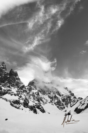 Photographie d'art "La colère des Ailefroides" - Série "neige & Roche" - Adelin Benard